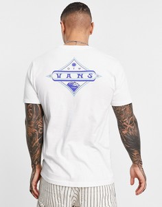Белая футболка с принтом на спинке Vans Vintage Pointed Shaper-Белый