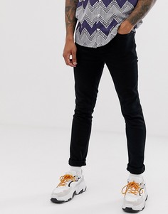 Эластичные черные джинсы скинни Topman-Черный цвет