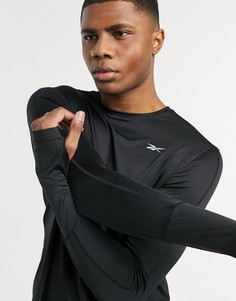 Черный лонгслив Reebok Running-Черный цвет