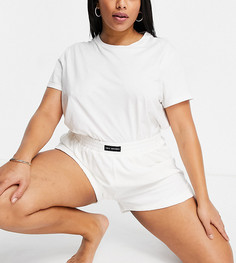 Белые пижамные шорты из махровой ткани Public Desire Curve-Белый