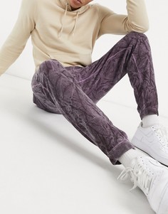 Фиолетовые суженные книзу джоггеры с мятым эффектом ASOS DESIGN-Фиолетовый цвет