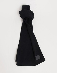 Черный шарф с контрастным логотипом HUGO Zevo-Черный цвет