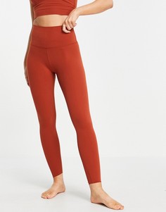Красно-оранжевые леггинсы длиной 7/8 Nike Yoga Luxe-Оранжевый цвет