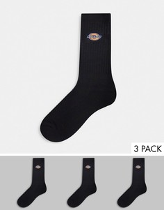 Набор из 3 пар черных носков с вышивкой Dickies-Черный