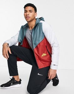 Красно-голубая ветровка Nike Runnning Trail-Многоцветный