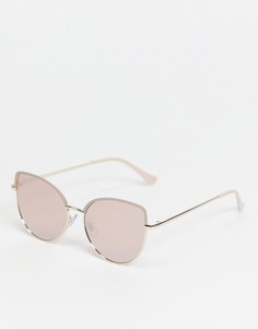 Розовые солнцезащитные очки «кошачий глаз» с затемненными стеклами Jeepers Peepers-Розовый цвет