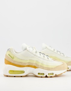 Кроссовки в белых и желтых цветах Nike Air Max 95-Желтый