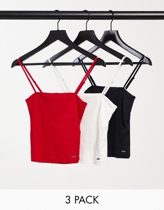 Набор из 3 топов на бретелях Hollister-Многоцветный