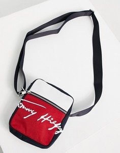 Сумка для полетов с логотипом-подписью Tommy Hilfiger-Красный