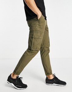 Брюки карго цвета темный хаки из ткани рипстоп New Look-Зеленый цвет