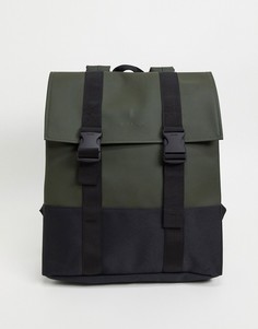 Рюкзак цвета зеленого хаки с пряжками Rains 1371 MSN-Зеленый цвет