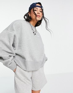 Серый свободный свитшот из технологичного флиса Nike Unisex