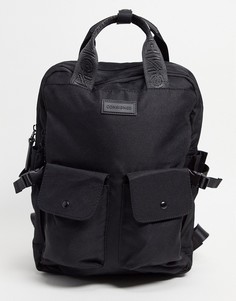 Черный рюкзак с маленьким округлым карманом и застежкой-молнией Consigned-Черный цвет