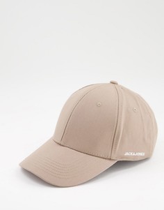 Бежевая бейсболка с логотипом Jack & Jones-Нейтральный