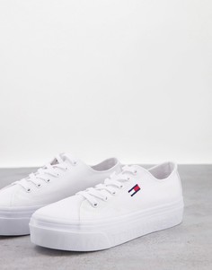 Белые парусиновые кроссовки с логотипом Tommy Jeans-Белый