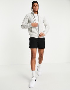 Худи серого цвета на молнии с логотипом игрока в поло Polo Ralph Lauren-Серый