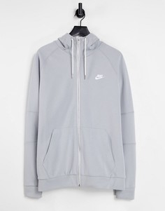 Серый флисовый худи Nike Modern