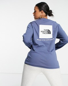 Темно-синий лонгслив с логотипом The North Face