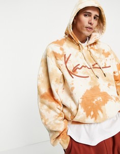 Разноцветный oversized-худи с принтом тай-дай и логотипом Karl Kani-Белый