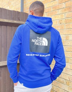 Худи синего цвета с рукавами реглан The North Face-Голубой