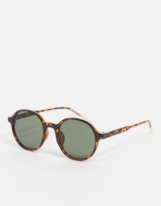 Коричневые солнцезащитные очки в круглой оправе Object-Коричневый цвет
