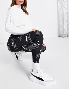 Черные леггинсы Puma Amplified AOP-Черный цвет
