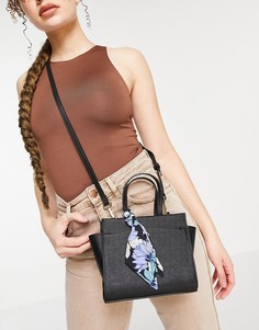 Черная сумка через плечо с шарфом Steve Madden Bolton-Черный