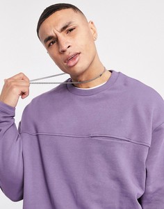 Фиолетовый oversized-свитшот с карманом ASOS DESIGN-Фиолетовый цвет