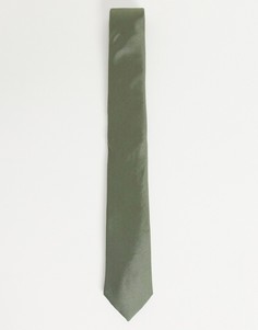 Зеленый галстук из саржи River Island-Зеленый цвет