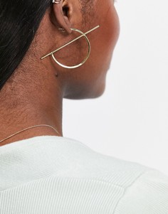 Серьги в форме колец с позолотой 18 карат Shashi-Золотистый