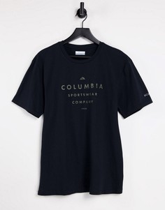 Черная футболка с графическим принтом Columbia Path Lake-Черный цвет