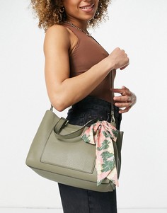 Шалфейно-зеленая сумка-тоут с шарфиком Steve Madden Parker-Зеленый цвет