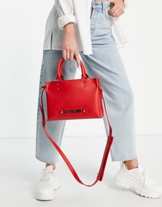 Красная сумка через плечо Love Moschino-Красный