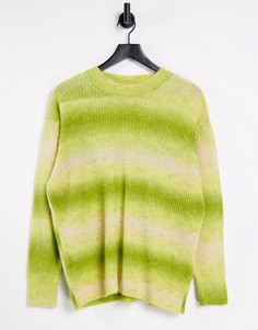 Зеленый джемпер тай-дай в стиле oversized Topshop-Зеленый цвет