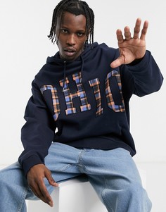 Худи в стиле oversized с принтом-аппликацией названия города на груди ASOS DESIGN-Белый