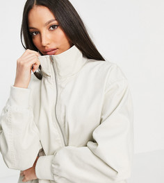 Светло-бежевая куртка из выбеленной парусины удлиненного кроя ASOS DESIGN Tall-Нейтральный