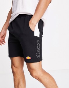 Черные шорты со светоотражающим логотипом ellesse-Черный цвет
