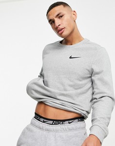 Серый свитшот с круглым вырезом Nike Training