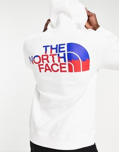 Белый худи с принтом логотипа The North Face Tech
