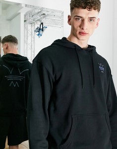Черный худи с абстрактным принтом adidas Originals RYV-Черный цвет