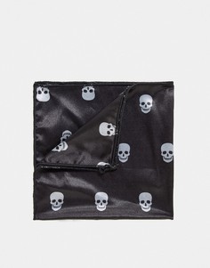 Платок для нагрудного кармана с черепом Bolongaro Trevor-Черный цвет