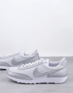 Белые/серебристые кроссовки Nike Daybreak-Серебристый