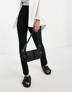 Зауженные брюки с молнией сбоку ASOS DESIGN Hourglass-Черный