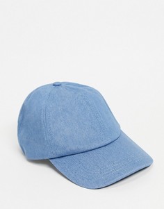 Голубая джинсовая бейсболка ASOS DESIGN-Голубой