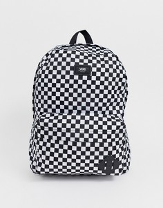 Черно-белый рюкзак с шахматным узором Vans Old Skool III-Черный