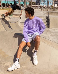Сиреневый oversized-свитшот с графическим рисунком adidas Originals Summer Club-Фиолетовый цвет