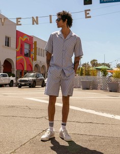 Сиреневая рубашка с короткими рукавами и сплошным принтом adidas Originals Summer Club-Фиолетовый цвет