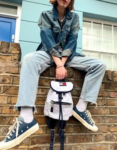 Классический белый рюкзак с клапаном и логотипом Tommy Jeans