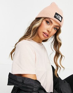 Коричневая шапка-бини с отворотом и логотипом The North Face-Коричневый цвет