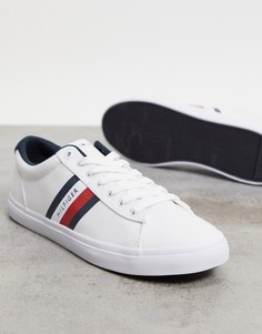 Белые кроссовки с полосками по бокам Tommy Hilfiger Essential-Белый